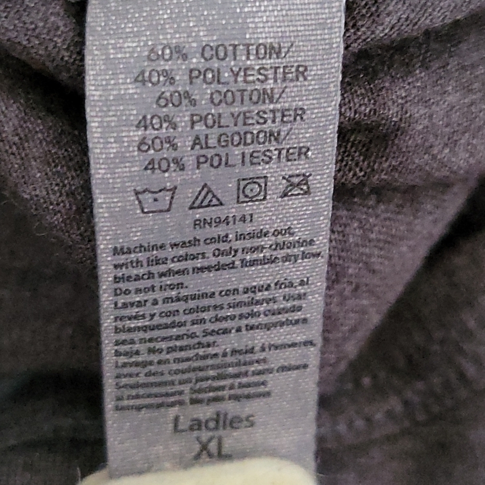 Instant Message charcoal gray short sleeve graphic print dress Size 12/14 - Picture 8 of 10
